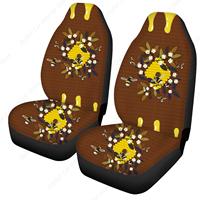 Bee Car Seat Covers,Soft Auto Seat Protector Premium Polyester Bucket Seat Cover 2 Pieces Set for Most Vehicles