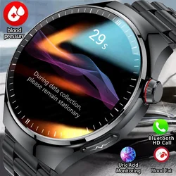 New Health measurement Smart Watch ECG+PPG Blood Lipid Blood pressure Uric Acid HRV Tester AMOLED HD Call Women Men Smart Watch