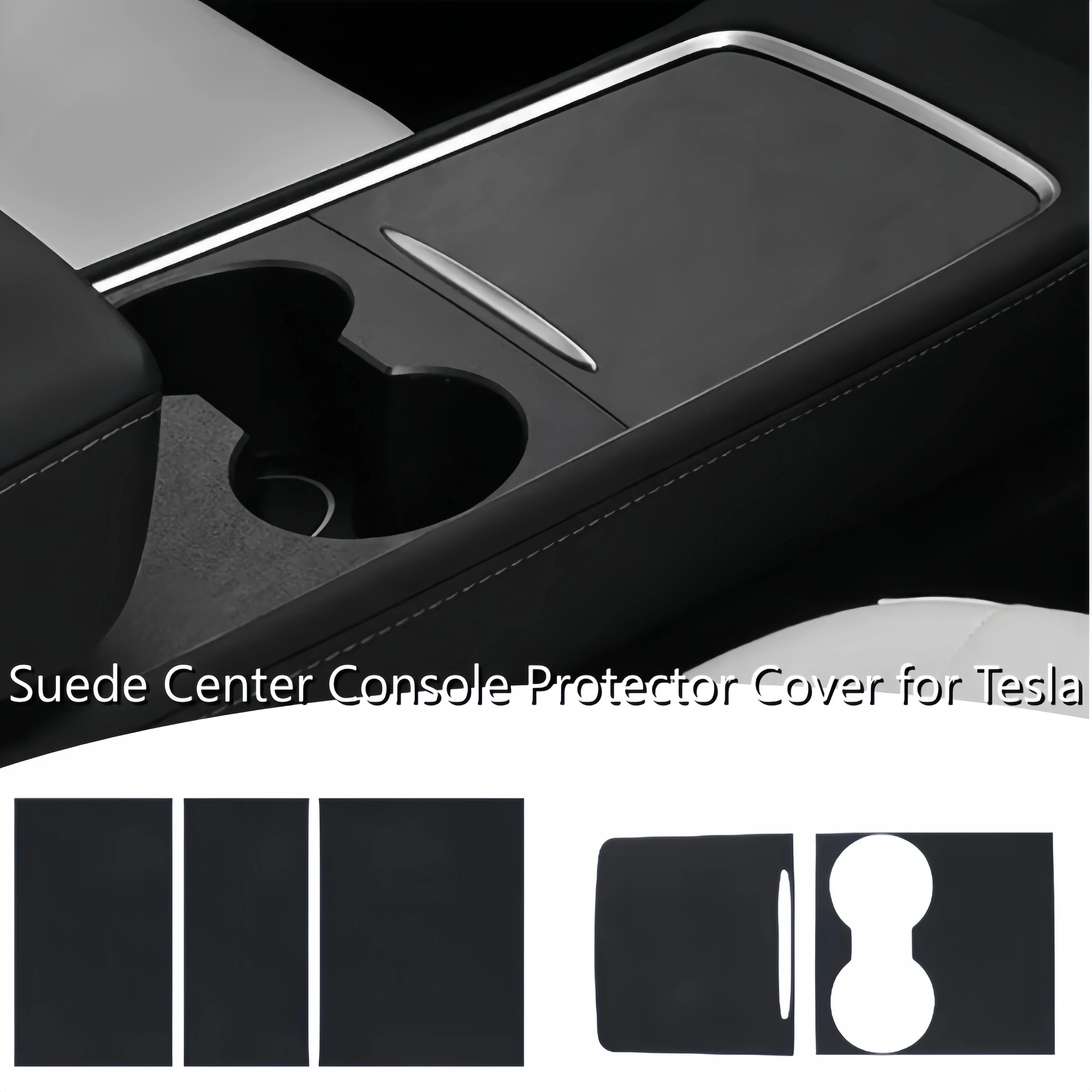 Suede Center Console Protector Cover For Model 3 Model Y Sticker Anti Scratch Fit Highland Interior Trim Panel Accessories