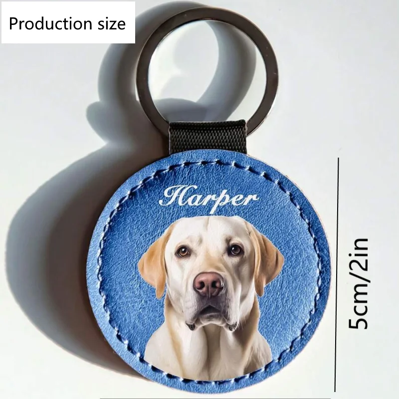 Customized Leather Keychain with Photo, Personalized Gift
