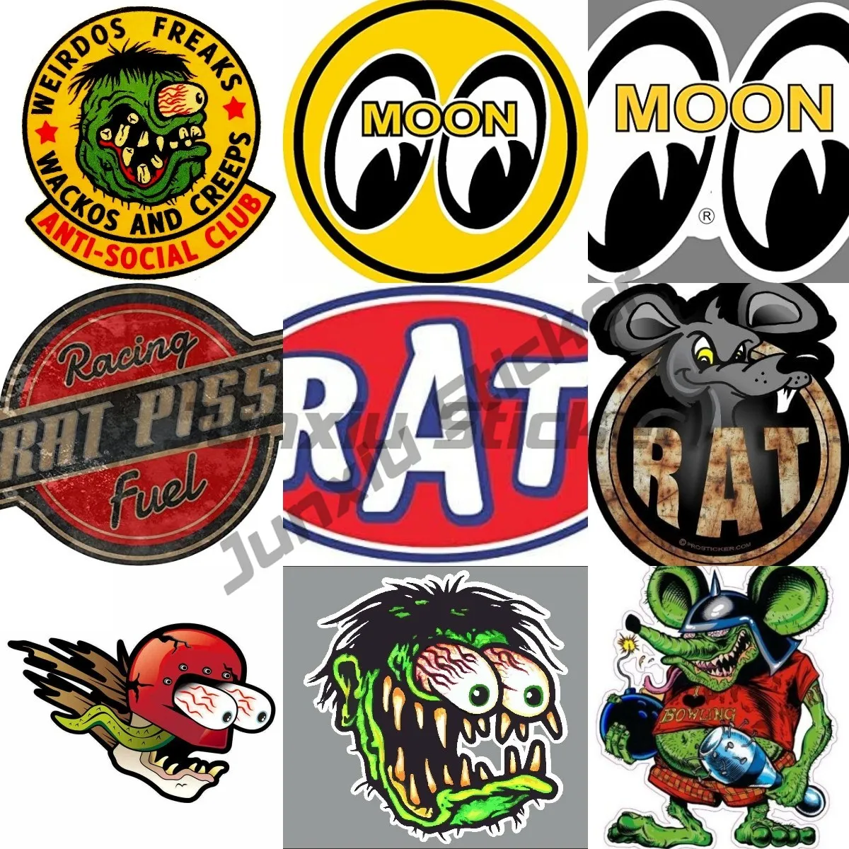 

Rat Fink Scratch-Proof Car Sticker Motorcycle Motorcycle Bicycle Scooter Kayak Surfboard Decal Waterproof Sunscreen Car Decor