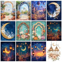 RUOPOTY Acrylic Paint Diy Painting By Numbers For Adults Landscape Painting Numbers For Diy Ramadan Home Decor Gift