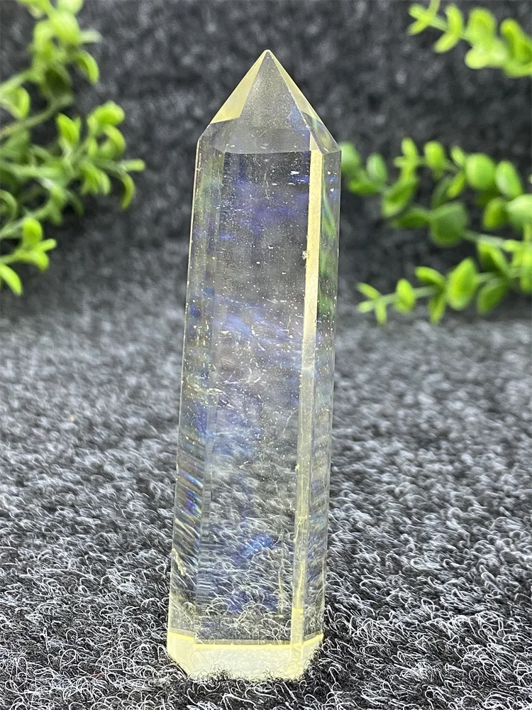 1 Piece Citrine Healing Series Obelisk Yellow Quartz Rod Beautiful Royal Ornaments Room Decor Decoration Energy Stone Pyramid