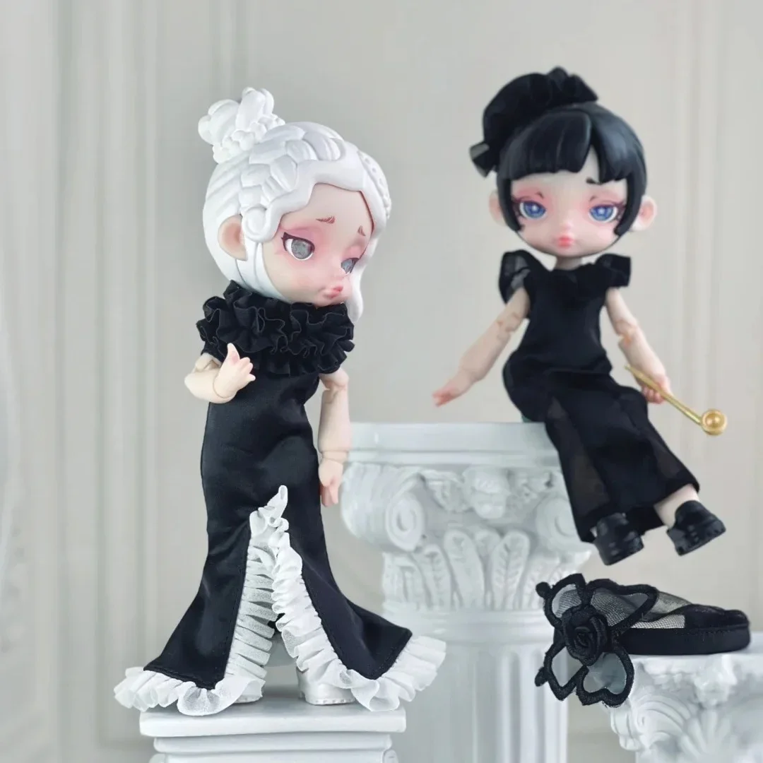لورا أبيض وأسود الطيف سلسلة صندوق أعمى Ob11 1/12 Bjd عمل أنيمي الشكل العصرية دمية Kawaii غرفة ديكور هدية عيد ميلاد