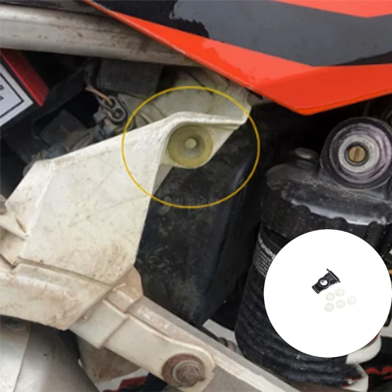 Motorcycle Air Filter Support Repair for KEWS K16, Replacement Clip & Rubber Sleeve Set for Dirt Bike Air Box X37F