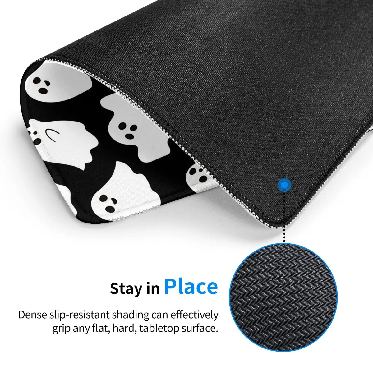Spooky Ghost Halloween Cartoon Pattern Multi-size Mouse Pad Computer Keyboard Mouse Mat Gaming PC Laptop Desk Matable Mats