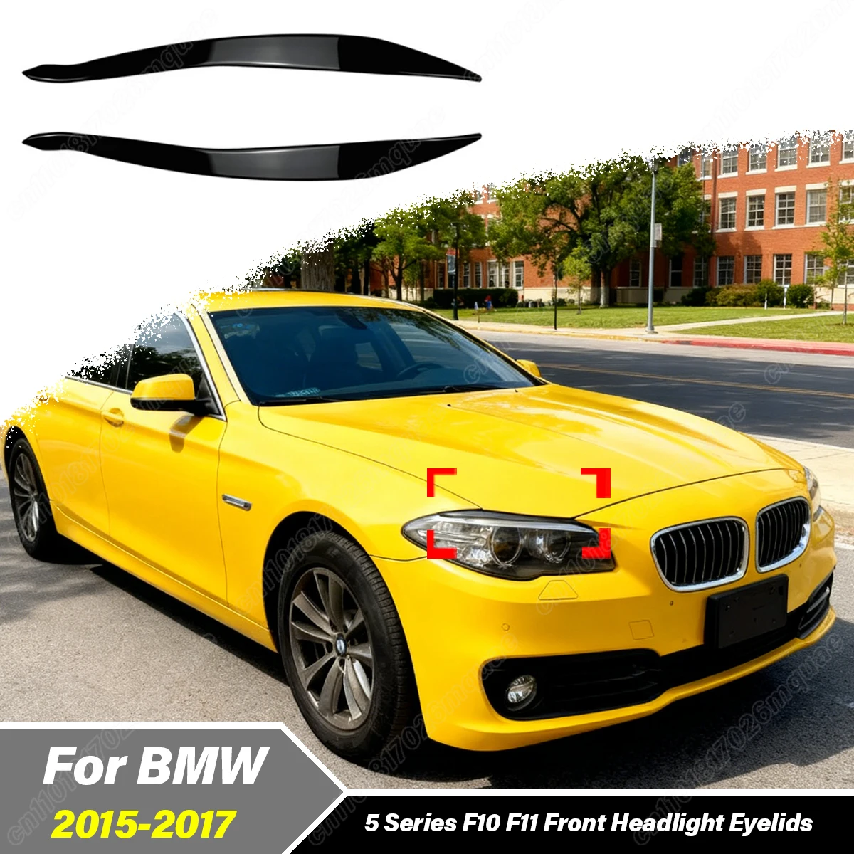 For BMW 5 Series F10 F11 2015 2016 2017 Automobile Front Headlight Eyebrows Headlight Strip Modification Decoration Accessories
