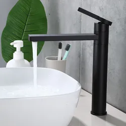 Tuqiu robinet de salle de bains en laiton massif, robinet de salle de bains en or brossé, robinet de lavabo, robinet d'eau chaude et froide, mitigeur de lavabo, robinet de lavage monté sur le pont