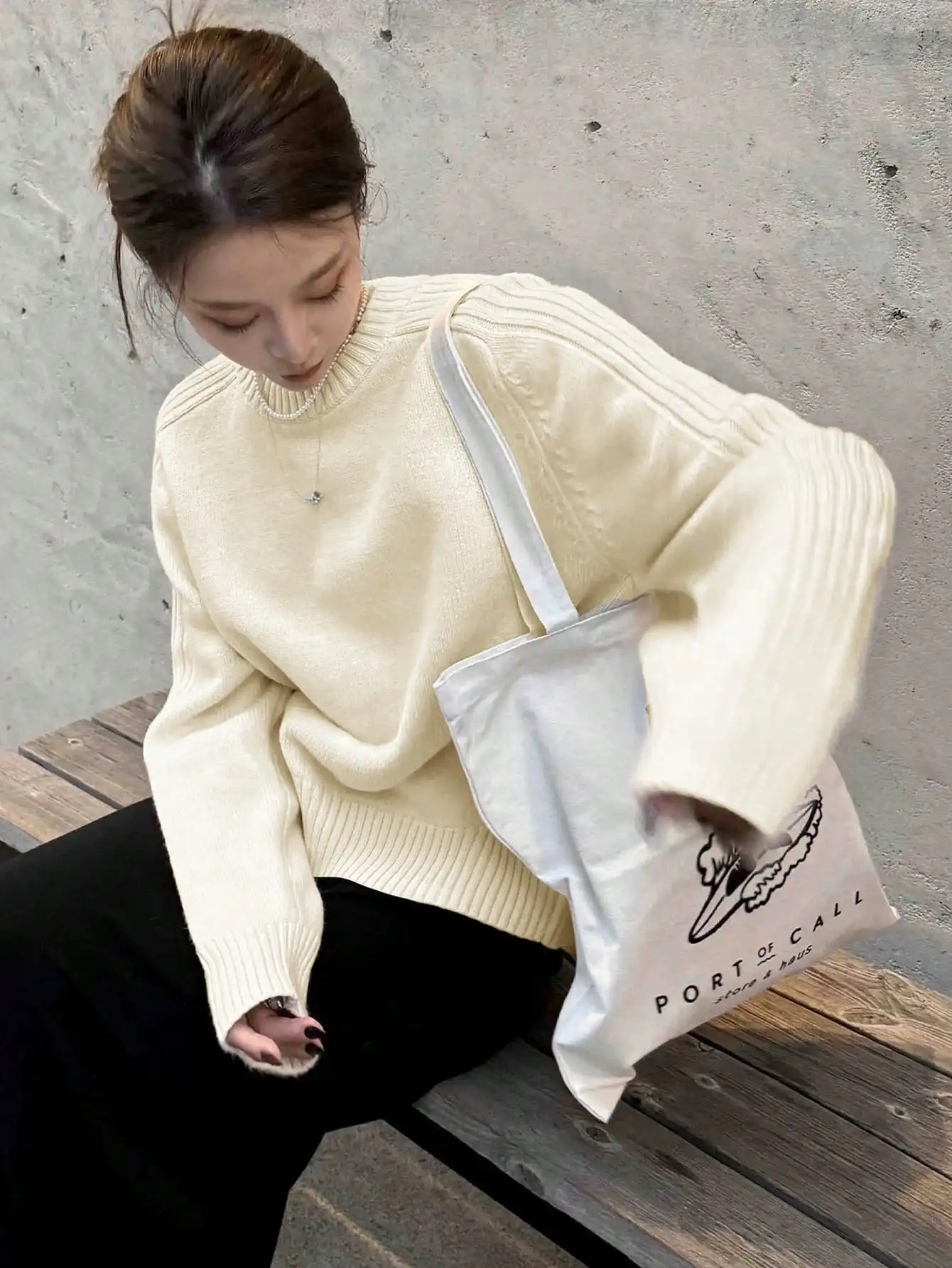 Korean Chic Autumn and Winter Basic Round Neck Pure Color Knitwear, Simple, Loose, Fashionable and Versatile Knitted Knitwear,한Gauge, Religious