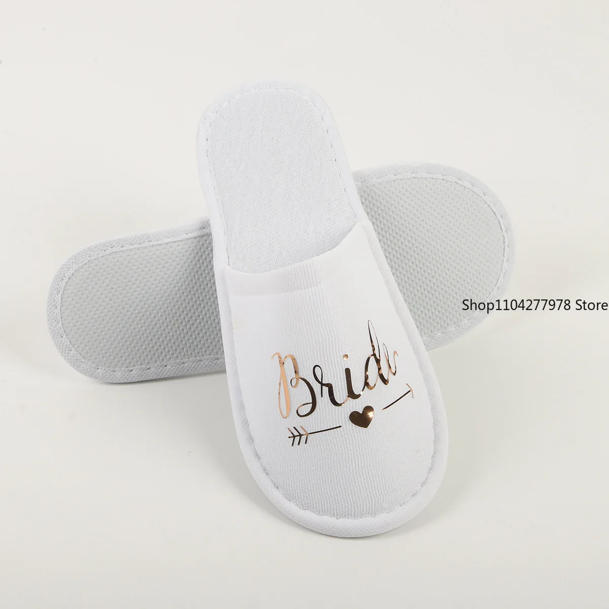Bride Bridesmaid Slippers,Wedding Party Disposable Slippers Bridal Party Slippers Set, Lightweight Cozy Soft Sole Flats - Image 4