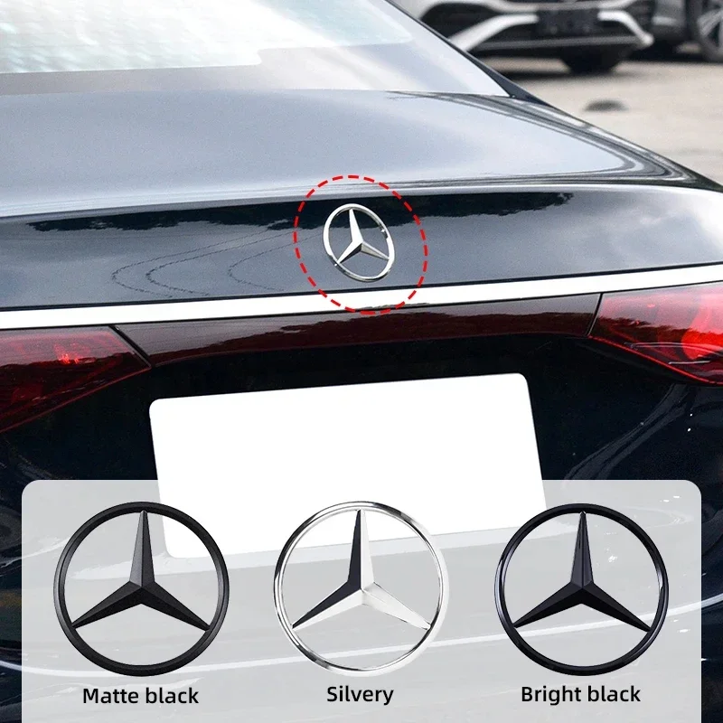 9cm Car Rear Decal Trunk Emblem Sticker For Mercedes Benz S320 W164 W203 W204 W168 C180 E320 A200 CLA CLK CLS M