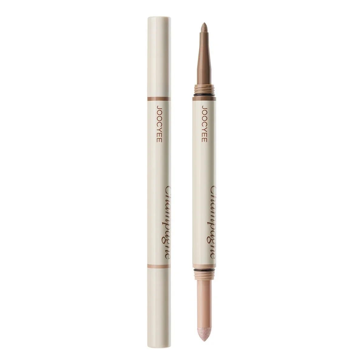 

Joocyee lápis de silhueta de ponta dupla iluminador 2 em 1 sombra natural delineador iluminador maquiagem caneta bronzer