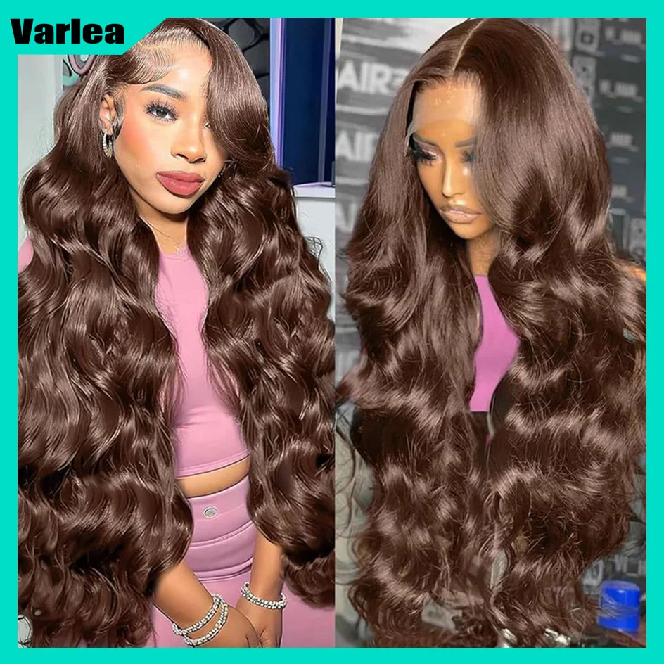 Varlea 200% Density Chocolate Brown Human Hair Wig Body Wave Lace Front Wig 13x6 Loose Body Wave 13x4 Hd Lace Frontal Wigs