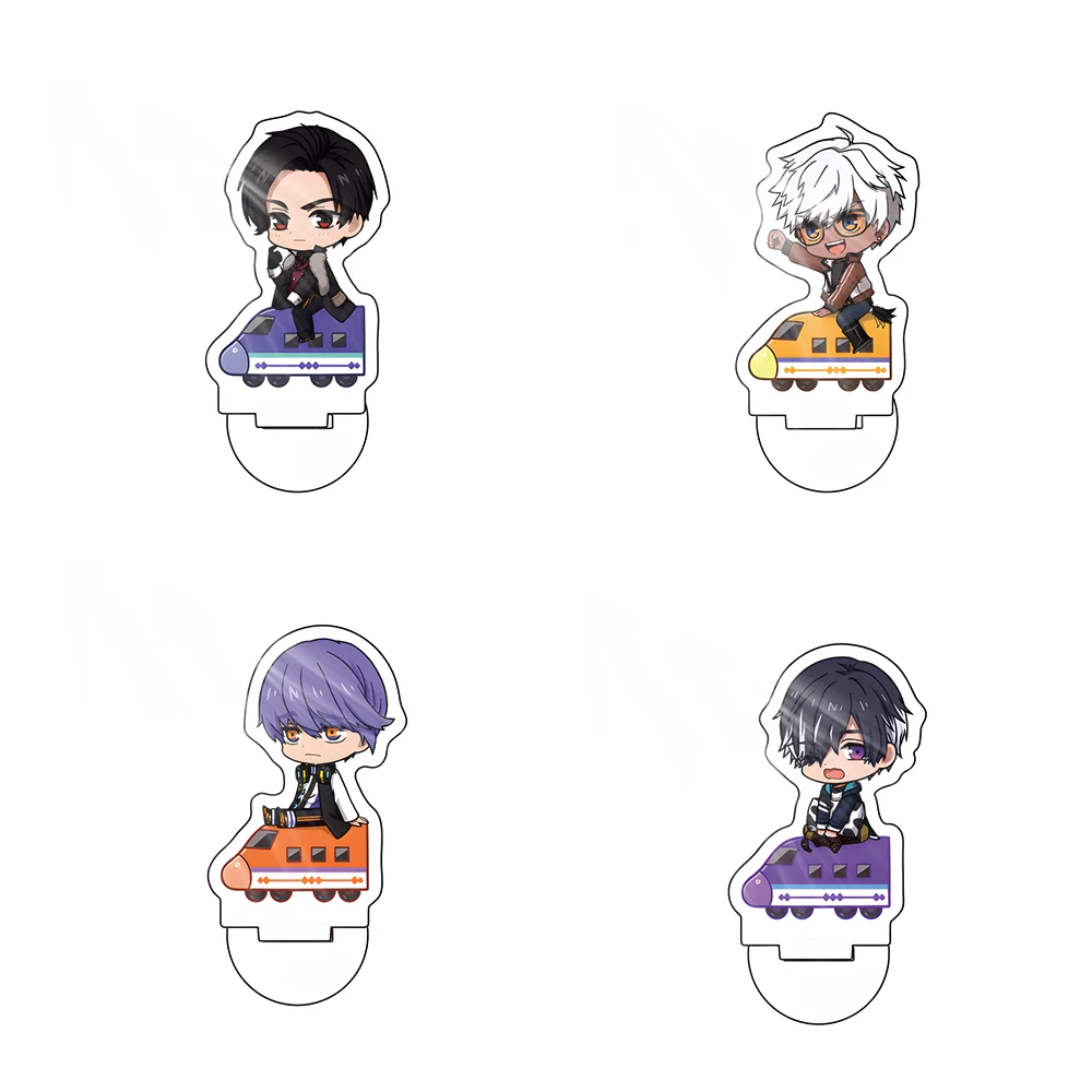 Anime Obey Me! 10cm Acrylic Stand keychain Belphegor Beelzebub Solomon Lucifer Train Head Series Cute Tabletop Decoration