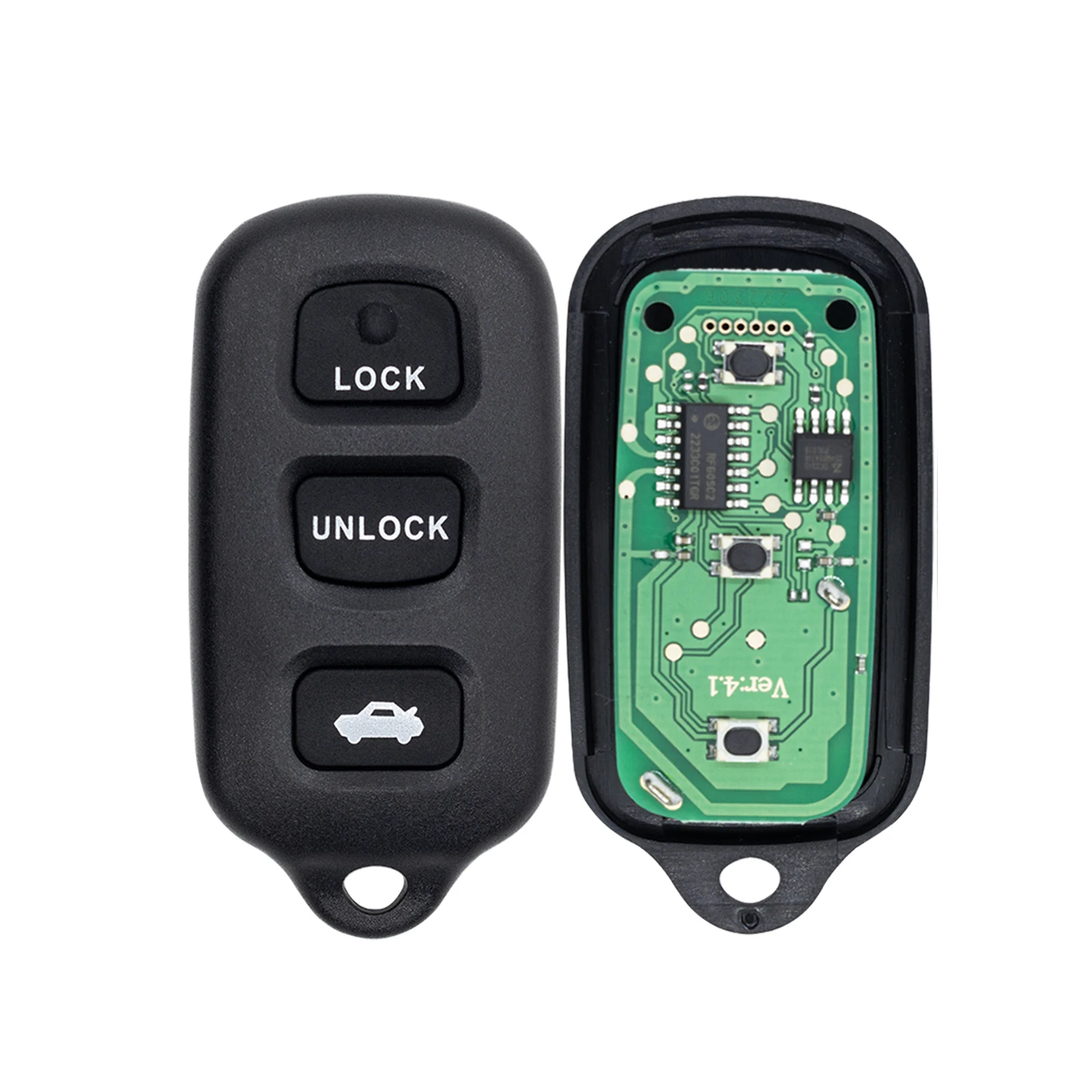 3 + 1 ปุ่มกุญแจรถรีโมทคอนโทรลคีย์ FCCID: GQ43VT14T สําหรับ Toyota Camry 2002-2006 Matrix Solara Sienna Pontiac Vibe