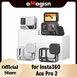 aMagisn Silicone Sleeve + Lens Cap for Insta360 Ace Pro 2,with Lanyard,Protection Cover Case，Insta360 Ace Pro 2 Accessories