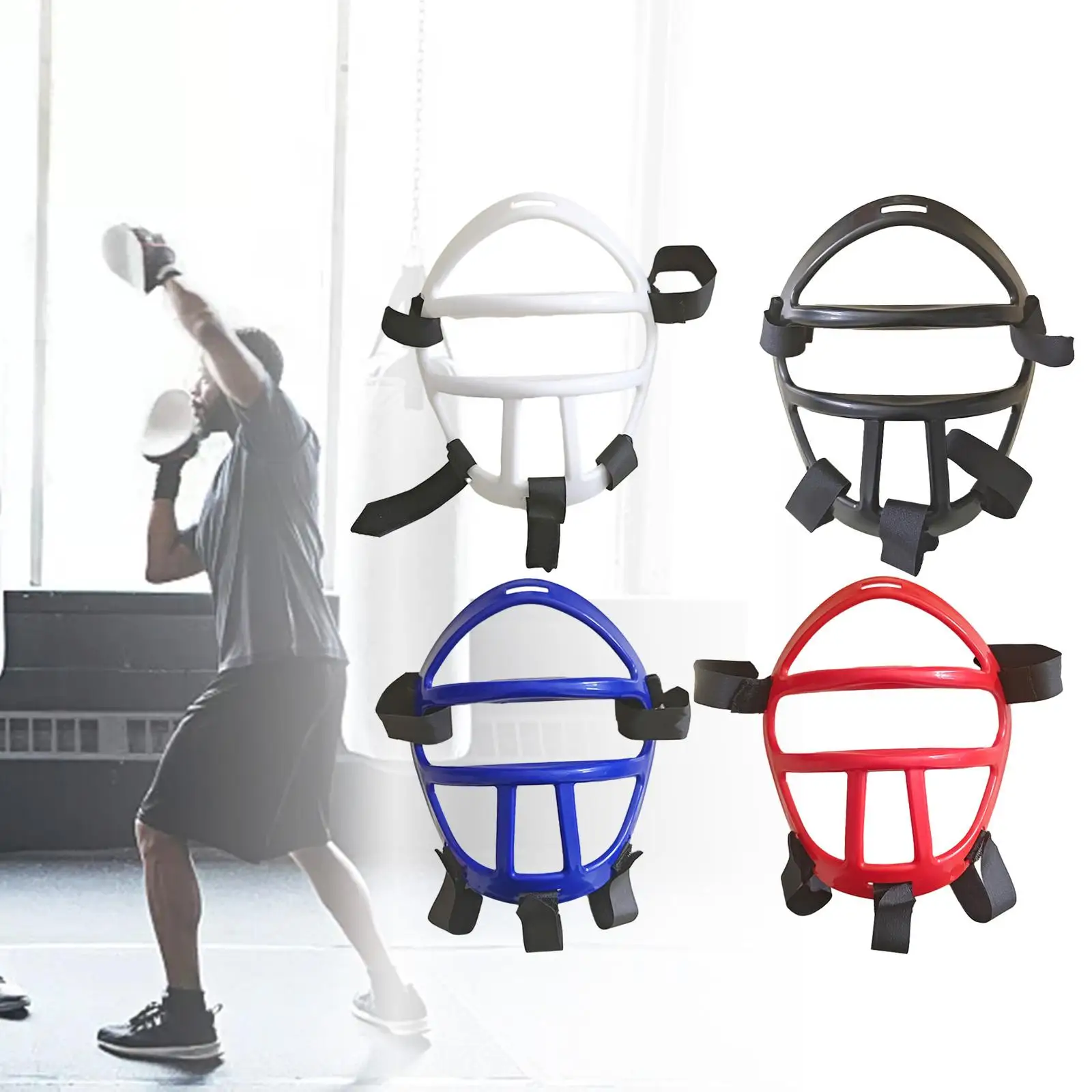 Karate Face Mask Headgear Head Guard Protection Comfortable Face Shield Boxing