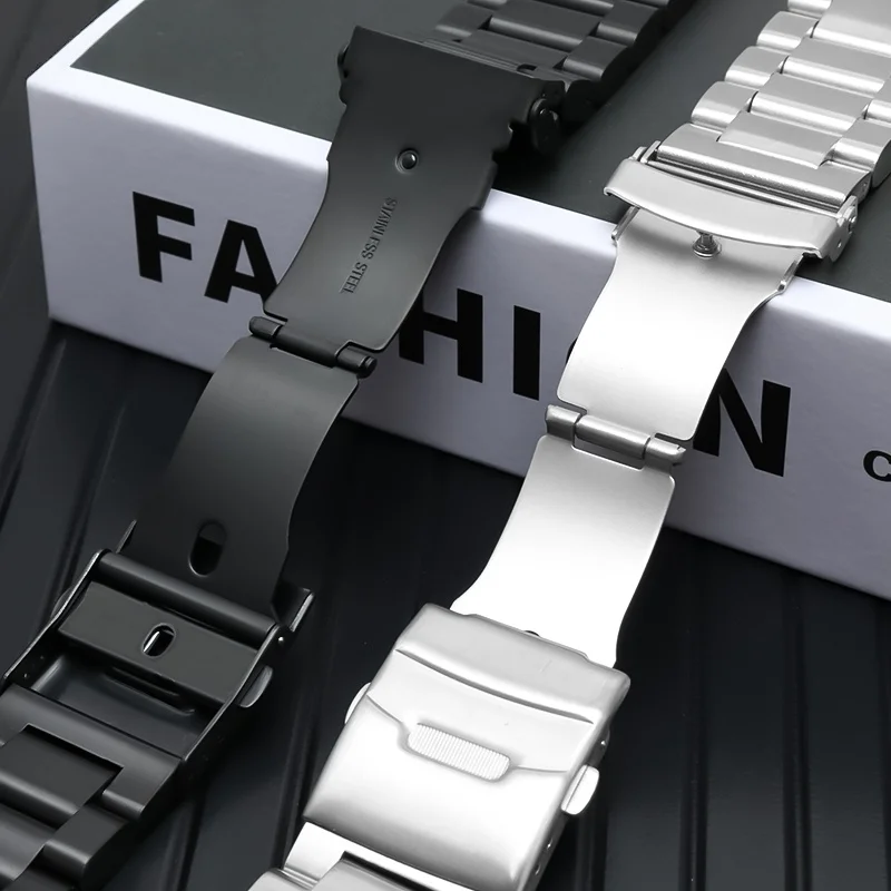 سميكة الفولاذ المقاوم للصدأ حزام ساعة اليد لبانيراي لومينور سايكو الفولاذ المقاوم للصدأ سوار الرجال الصلب حزام الساعات 22 مللي متر 24 مللي متر 26 مللي متر