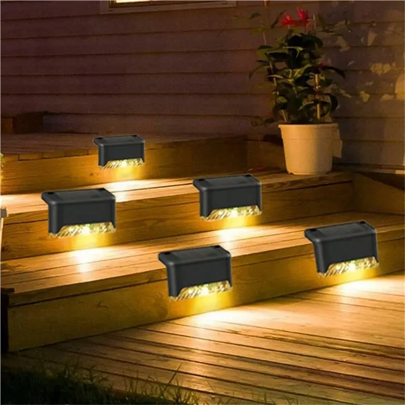 AS94-8X Solar Deck Light Waterproof Solar Power Garden Lamps Fence Light For Railing Stairs Step Fence Yard Patio Pathway