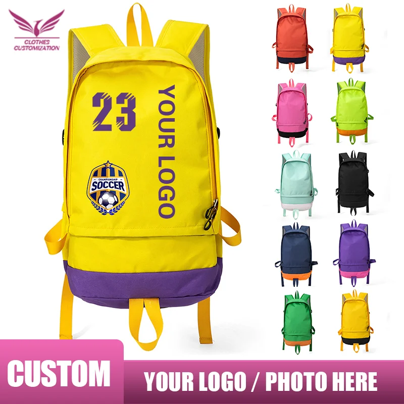 Custom logo Basketball Storage Bag Large Capacity Football Backpack print Number Team Match custom team name patter photo
