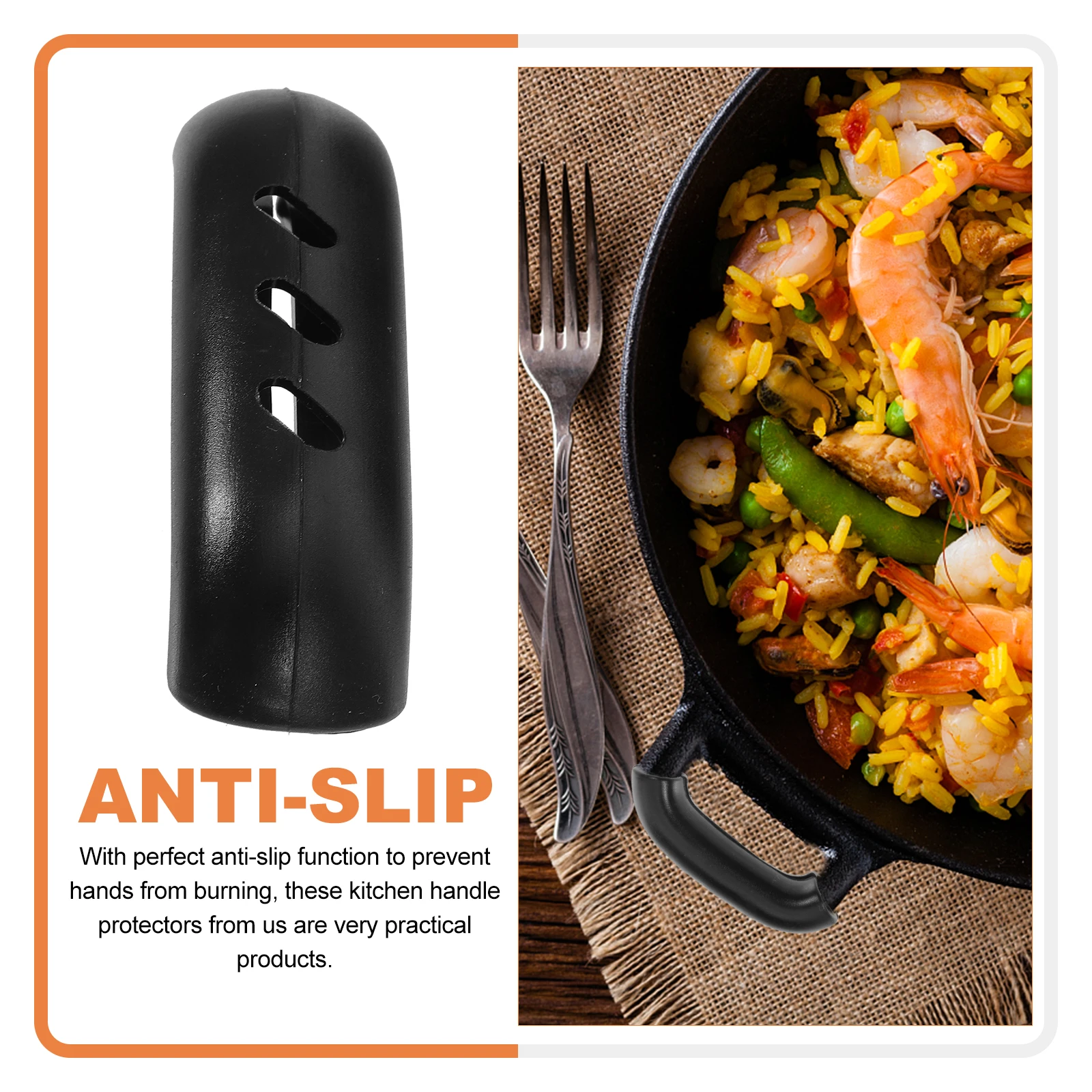 

10pcs Heat-Resistant Anti-Scalding Covers Handle Holders For Restaurant Non-Slip Pot Handle Sleeves For Kitchen Cookware