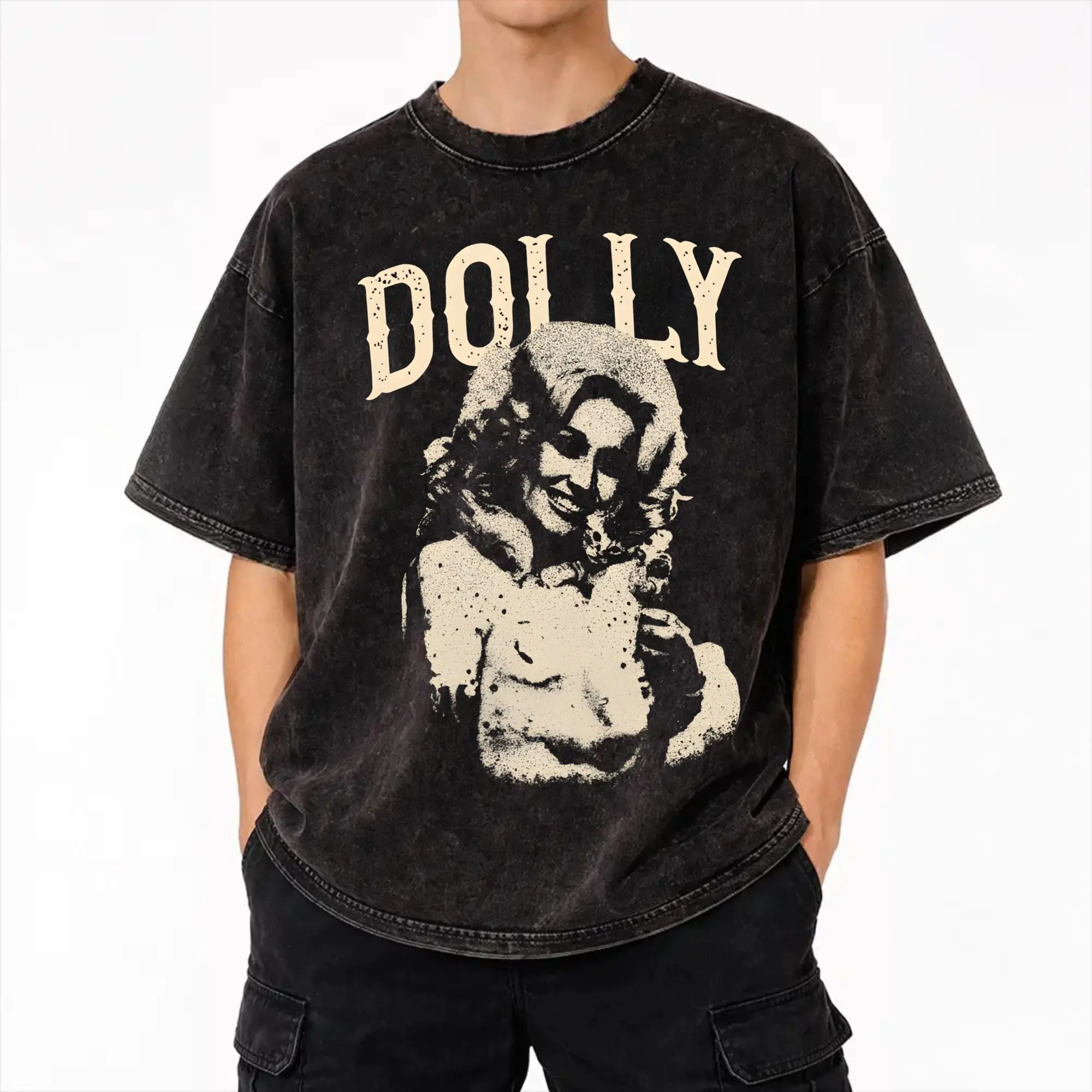 RIP Dolly Parton T Shirt Hip Hop Washed Cotton Oversize T-Shirts  Vintage Men Women Streetwear Printed Tops Tees