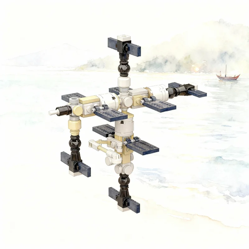 121 個 MOC 国際宇宙ステーション ロシアモデルビルディングブロック アーキテクチャおもちゃ クリスマスギフトアイデア 教育用レンガ 子供