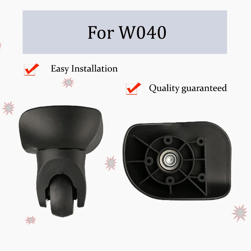 

For W040 - 360° Rotating Luggage Wheel Replacement Kit - 2/4 Durable PP Wheels Suitable for Luggage Repair Parts