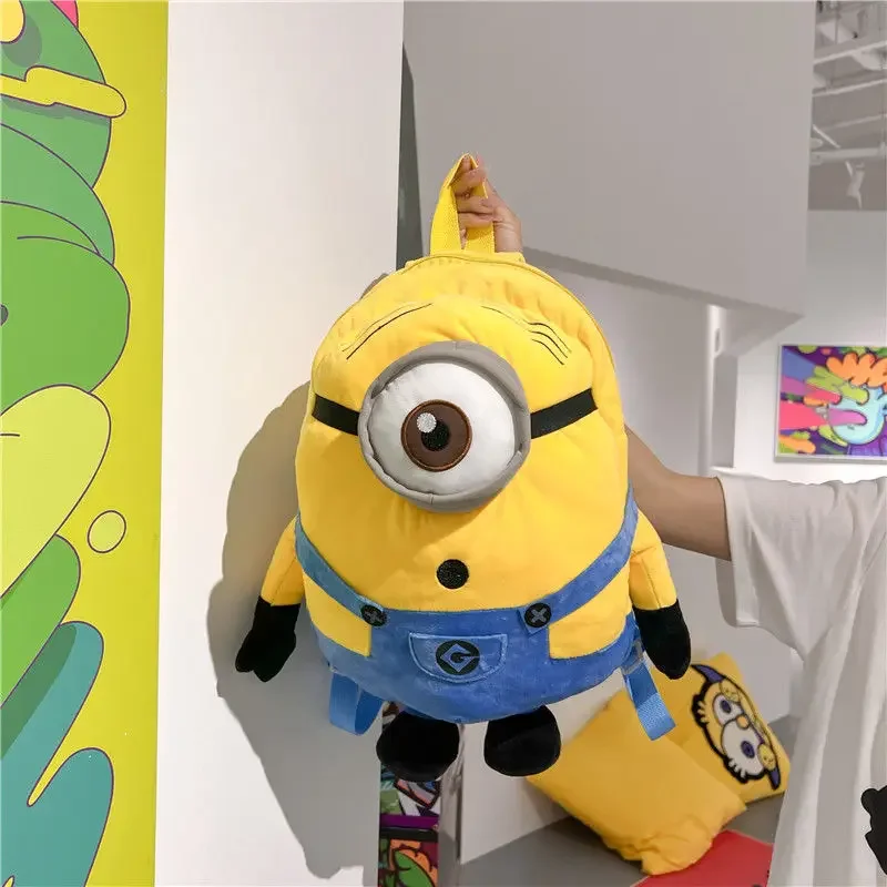 Minion Cartoon peluche zaini Bob study Kevin Kawaii peluche borsa grande capacità peluche zaino borse Satchel regali per i bambini