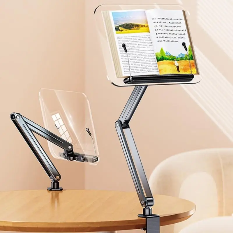 652F 360 Degree Rotating Base Stand Aluminum Bracket for Heavy Books Tablets Holder