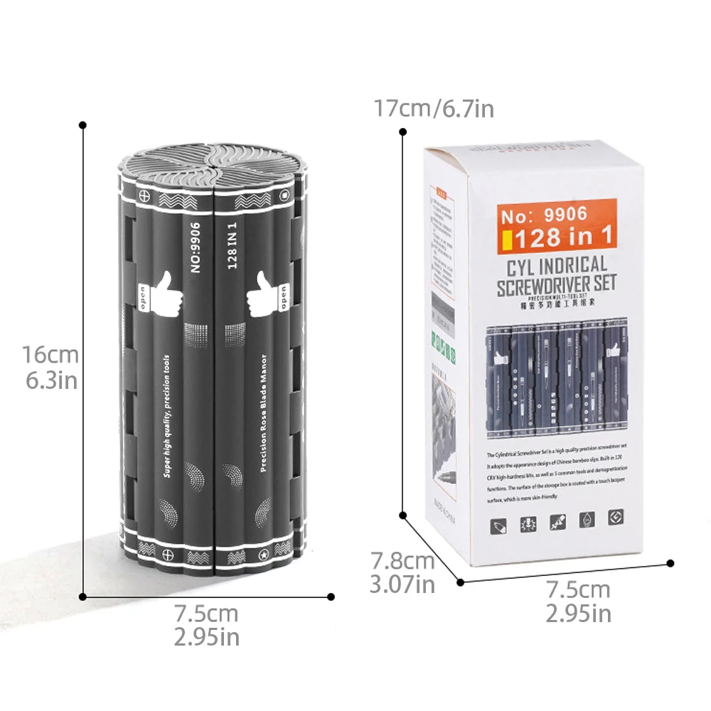 128 in 1 Precision Screwdriver Set Magnetic Phillips Torx Screw Driver Bits Portable for precision instruments phones tablets
