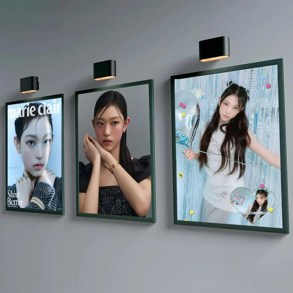 K-pop Idol Haerin Poster Self-adhesive Waterproof Paper Sticker Coffee House Bar Room Wall Decor
