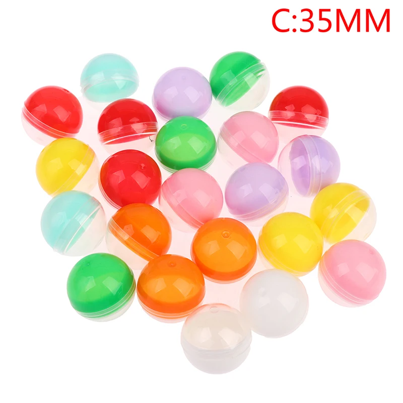 50PCS Klar Können Öffnen Transparenz Kunststoff Kapsel Spielzeug Überraschung Ball Winzige Container, Der Dinge Modell Puppenhaus Zubehör