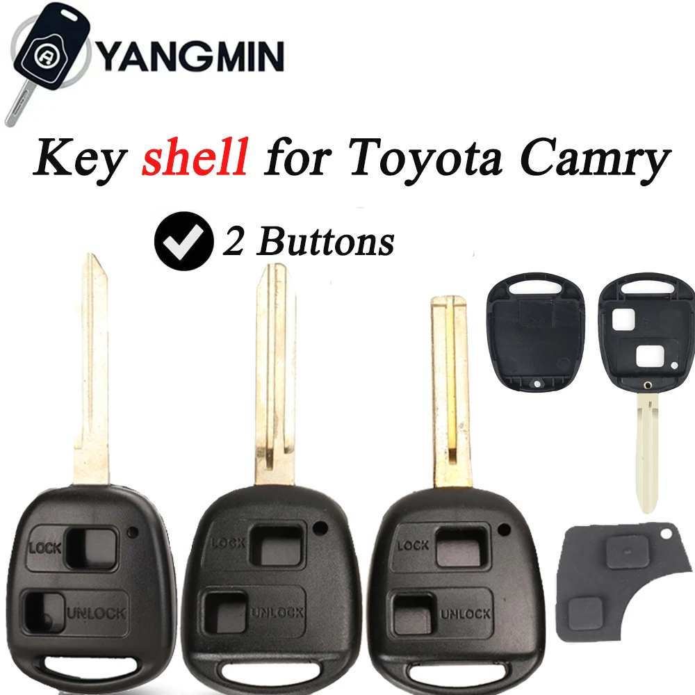 

YANGMIN 2BT TOY43 / TOY47 / TOY48 Remote Car Key Fob Case Shell for Toyota Camry Rav4 Corolla Prado Yaris Tarago