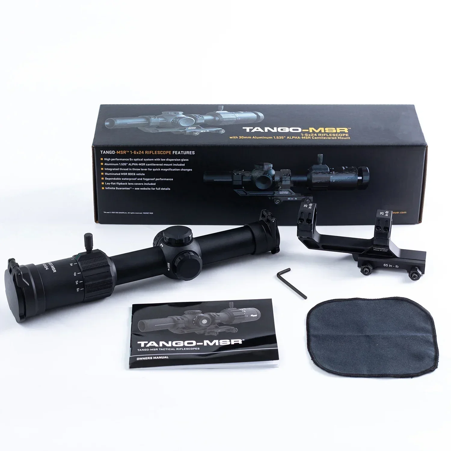 

Tango-MSR 1-6x24mm LPVO Tactical Riflescope with Low-Illuminated MSR BDC-6 SFP Reticle Includes Throw Lever& ALPHA-MSR Mount