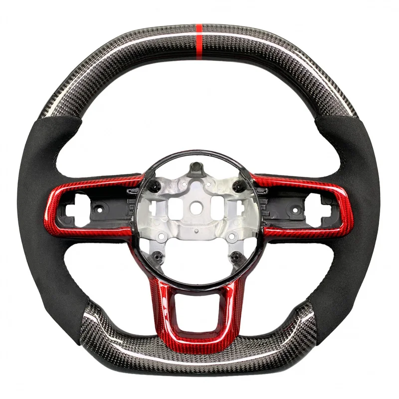 

Suitable 2018-2024 Custom Carbon Fiber Steering Wheel Car Interior Accessories Gladiator