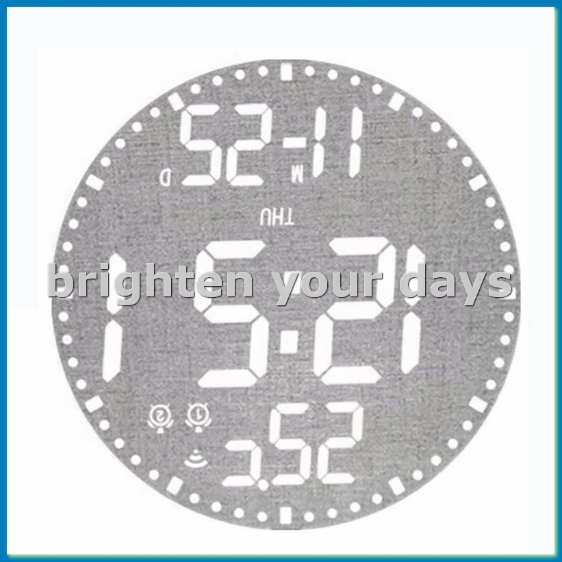 

Digital Electronic Clock Calendar Wall Clock Living Room Decoration Wall Hanging Colorful Intelligent Clocks,B-A63M