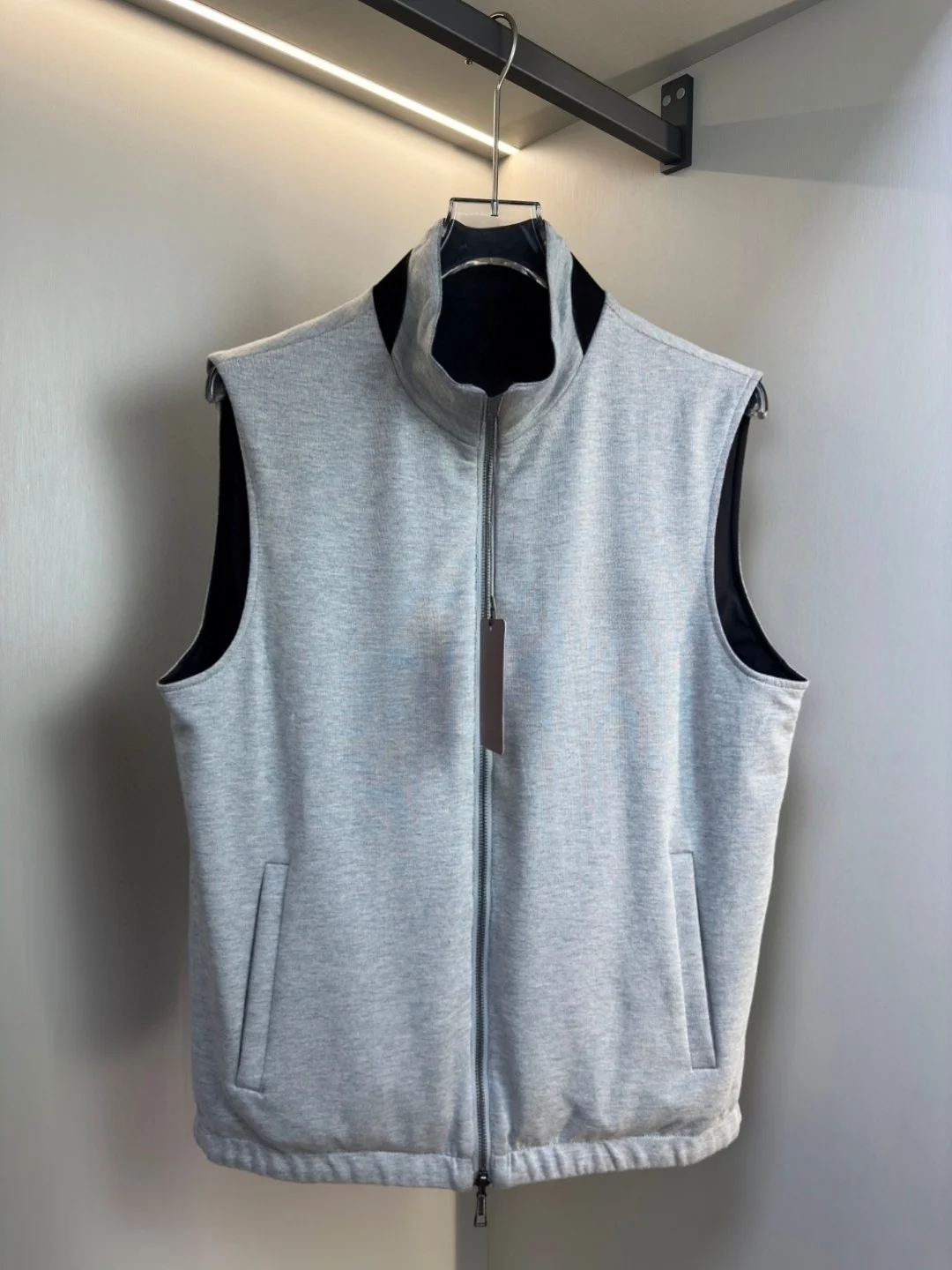 Faionable لون نقي الرجال عادية على الوجهين الوقوف طوق سترة الخريف الشتاء جديد وصول الترفيه ملابس خارجية بواسطة المال القديم S... #4