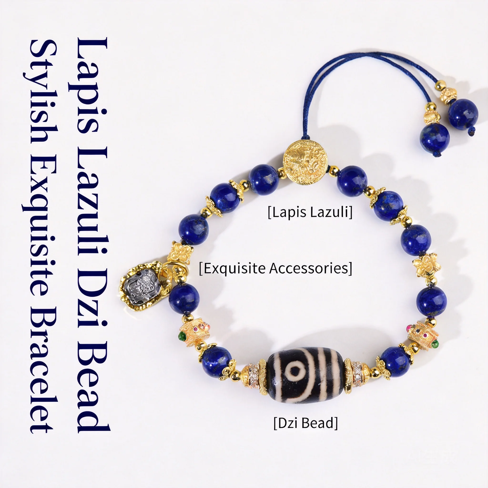 snqp-chinese-style-good-luck-lapis-lazuli-dzi-bead-bracelet-natural-agate-crystal-adjustable-braided-rope-blessing-wealth-jewelr