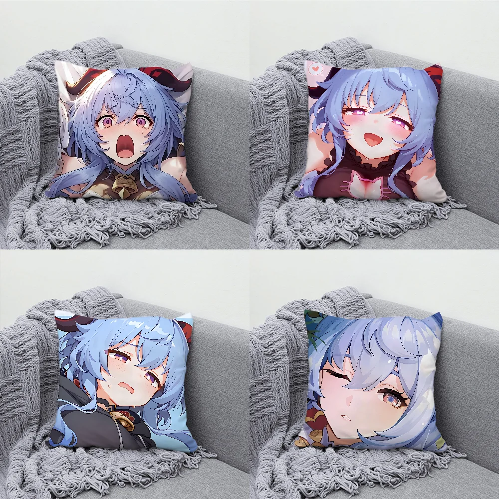 

Ganyu Genshin Impact Pillow Case Soft Cushion Cases for Farmhouse Sofa Decor Home Decorations and Protector Pillow Case