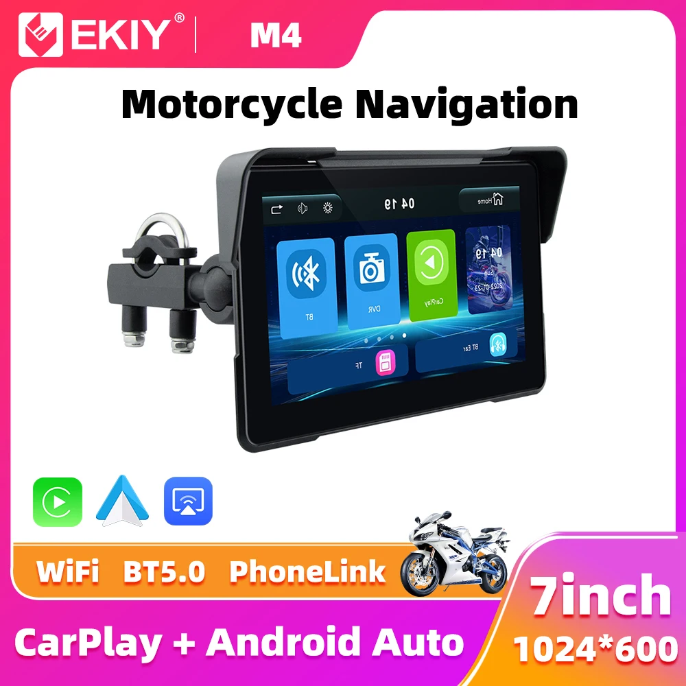 �y�Z�[�����zEKIY 7.0�C���` ���C�����XCarPlay�Ή� Moto Android Auto�Ή� �|�[�^�u���f�W�^���_�b�V���{�[�h GPS�o�C�N�i�r�Q�[�V�����f�B�X�v���C��ʃ��j�^�[ TPMS