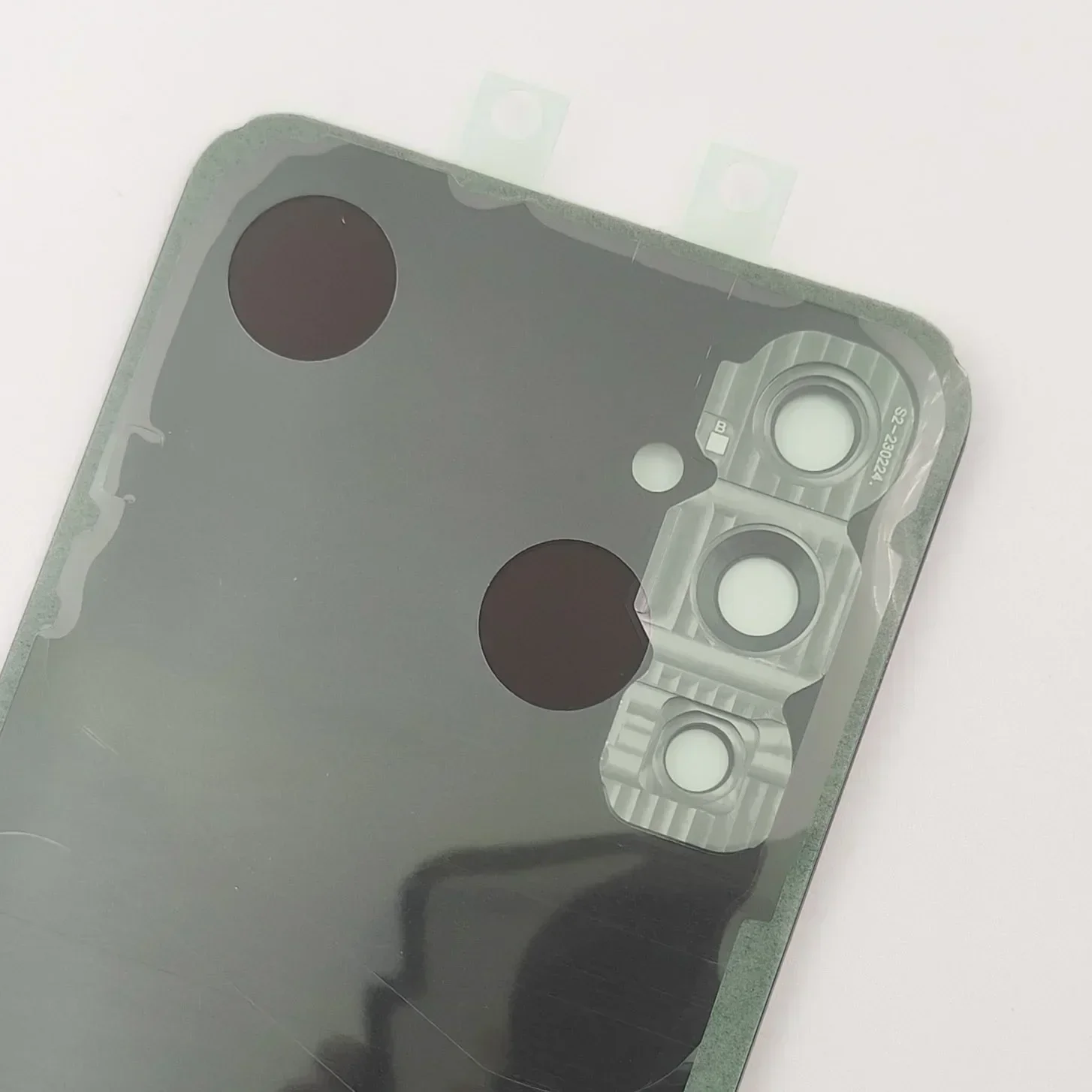 サムスンギャラクシーA54用のガラス製の背面カバー,ハードバッテリーカバー,リアドアハウジング,カメラレンズ付きシェル,粘着ステッカー
