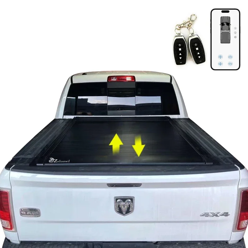 Zolionwil Electric Roller Shutter Tonneau Cover Pickup Truck Bed Retractable Tonneau Cover For Dodge Ram Dakota