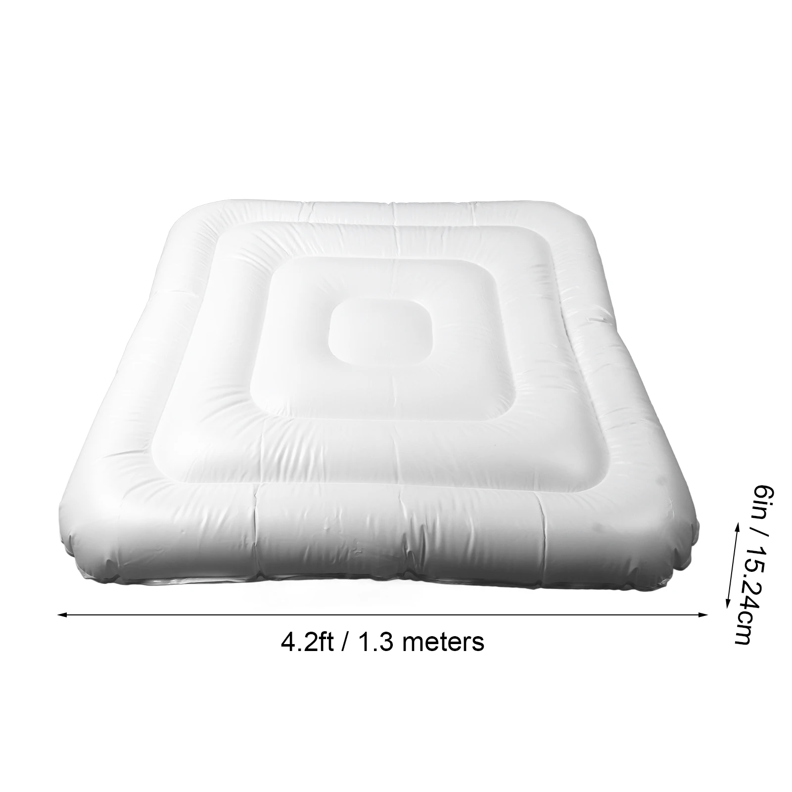 Inflatable Hot Tub Cover Dustproof Rainproof Insulated Energy Saving Lid for Square Hot Tub 4.2ft