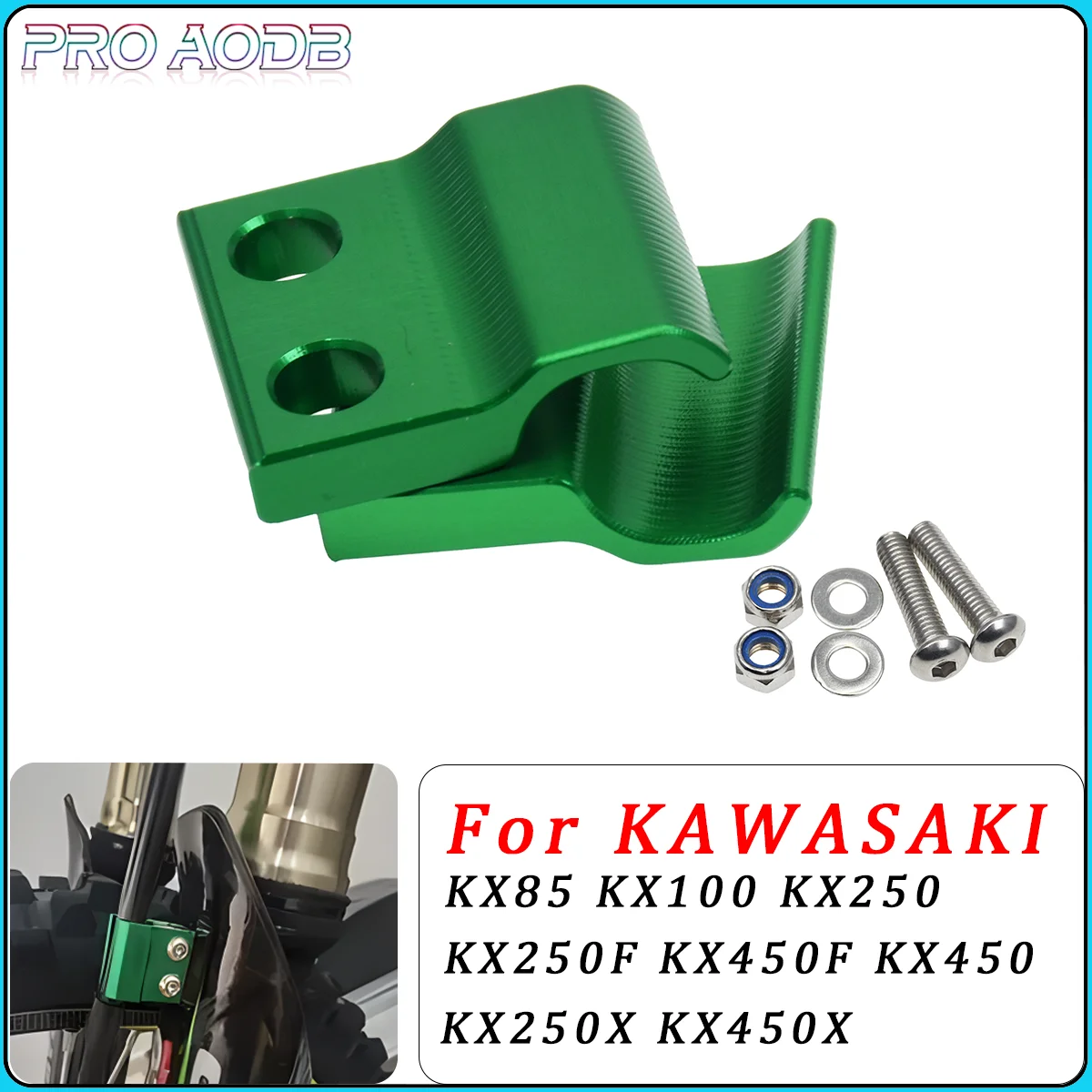 

Motocross CNC front and rear brake oil line clamps For KAWASAKI KX 85 100 250 250F 250X 450 450F 450X 2006-2023 Dirt Bike