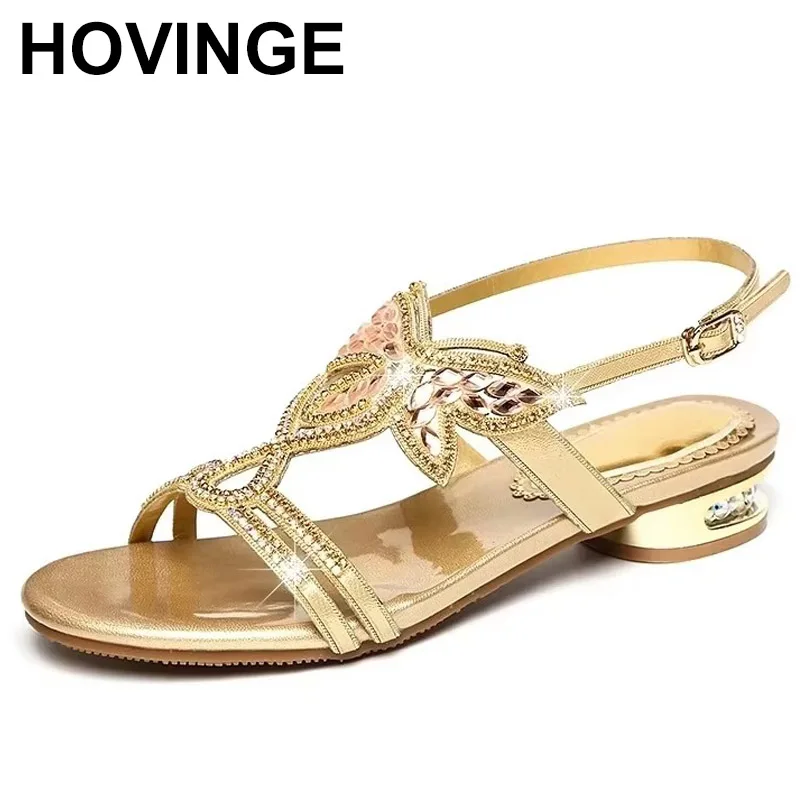 

2025 New Brand Design Summer Ladies Sandals Shoes Bling High Heels Open Toe Crystal Rhinestone For Women Party Shoes