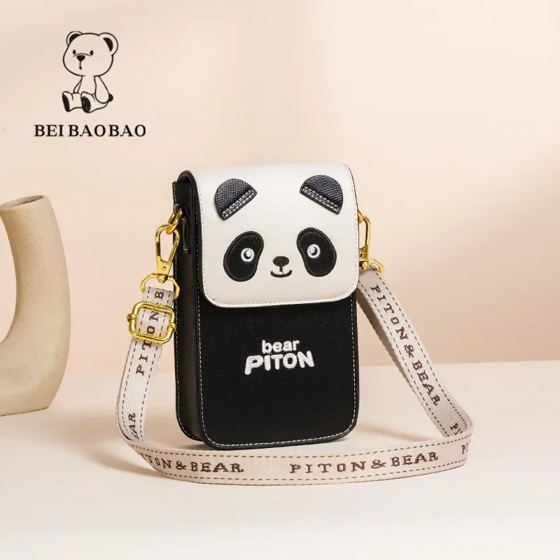 Small Square Bag Female Mobile Phone Bag Bear Pattern Design Cute Contrasting Color Shoulder Bag Fashion Crossbody Bags Women