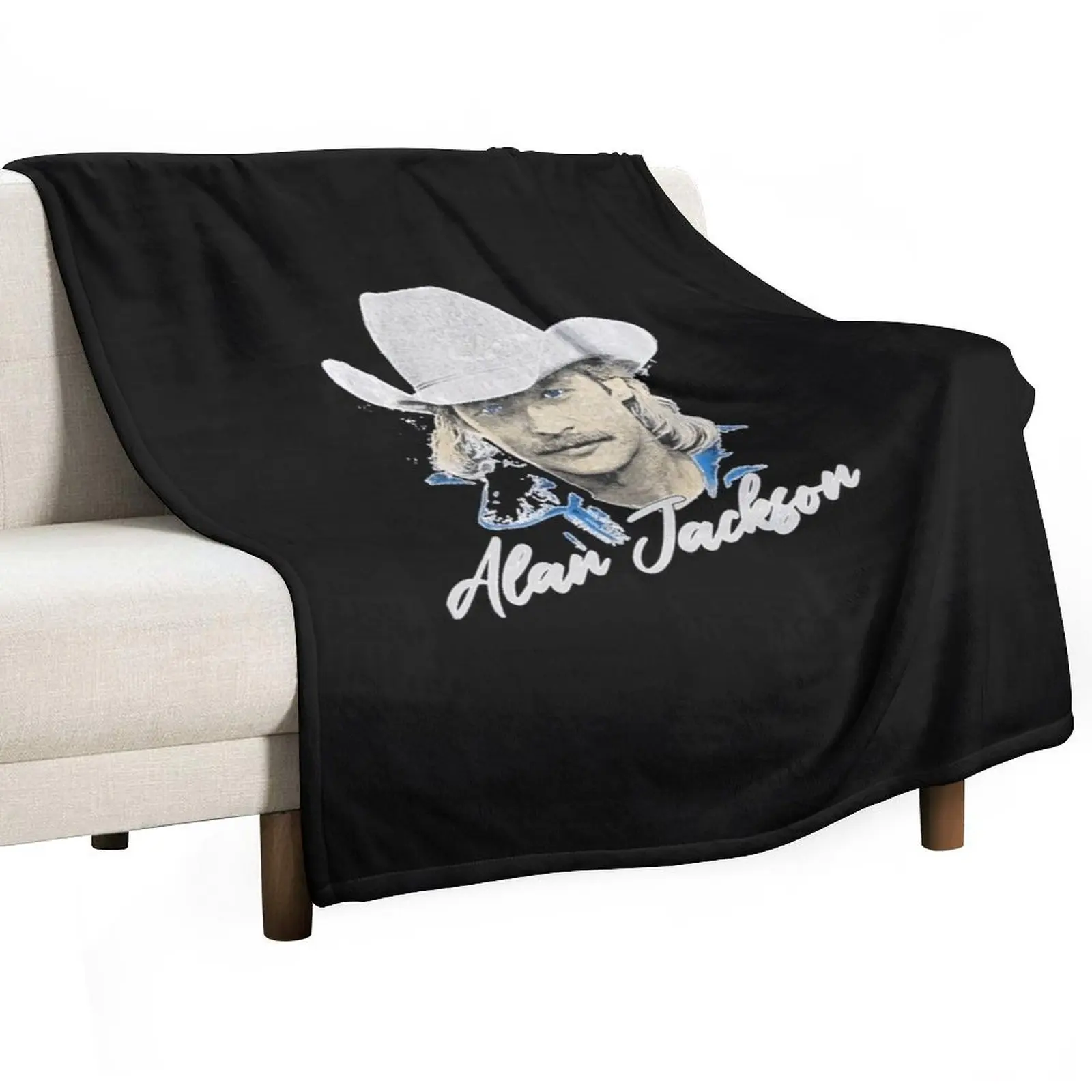 

Alan Jackson--T-S-- Throw Blanket Blankets For Sofas Plaid on the sofa Luxury Designer Luxury Blankets