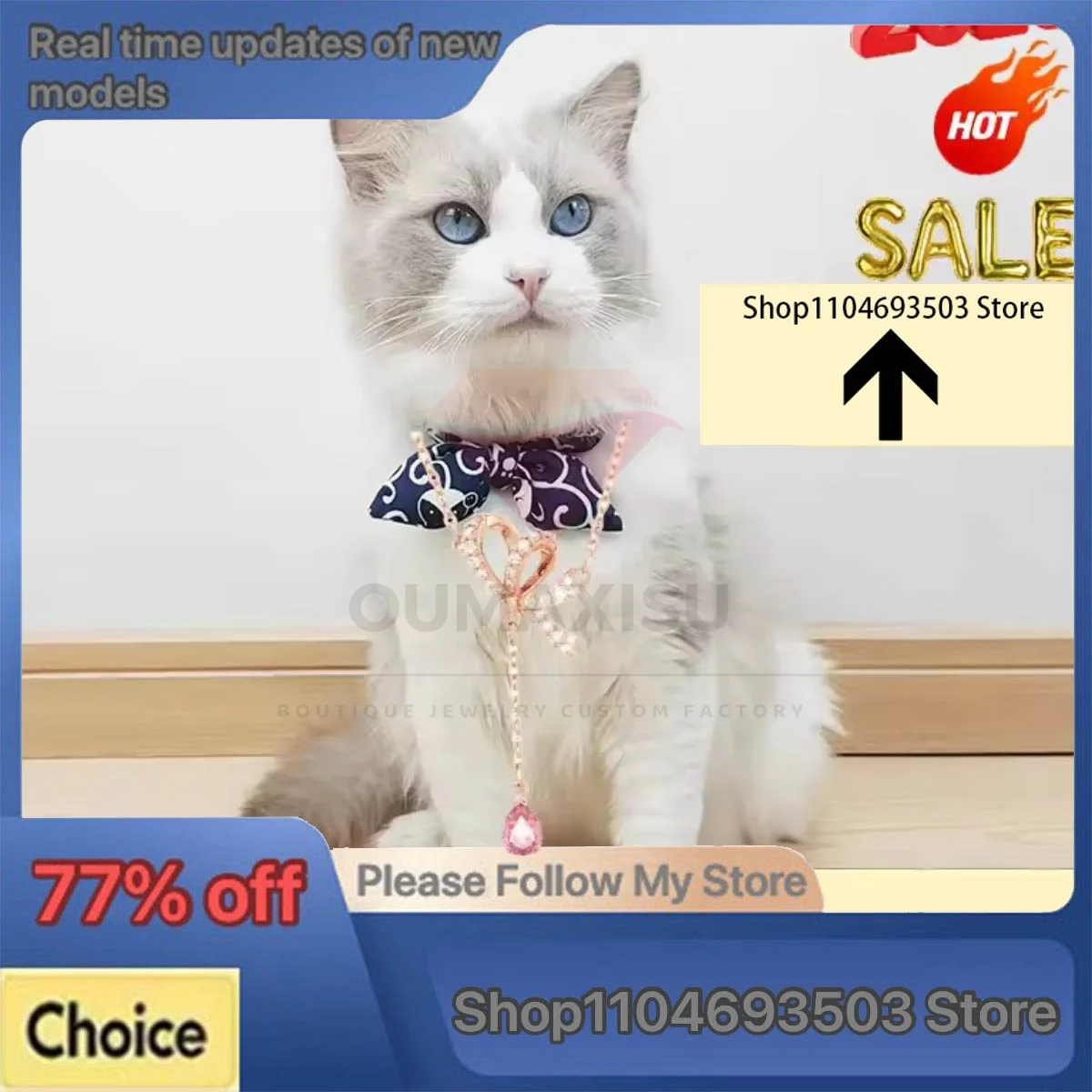 

Fashionable Luxury S925 Spanish Zircon Cat Accessories Necklace Party Versatile Jewelry High Quality - Birthday Gift