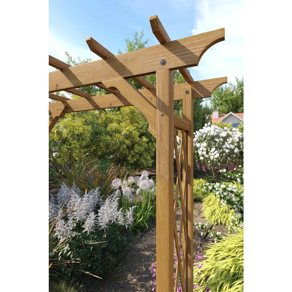 Garden Arch, 55 Inches X 88 Inches, Opening Width 51 Inches, Freestanding Planter, Garden Decoration, Outdoor Shade Arch